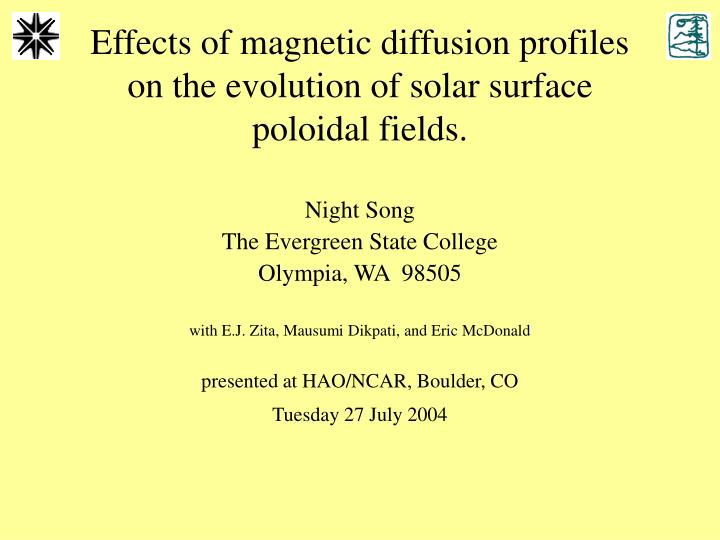 effects of magnetic diffusion profiles on the evolution of solar surface poloidal fields