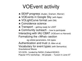 VOEvent activity