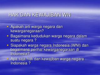 hak dan kewajiban wn