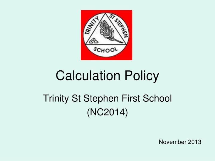calculation policy