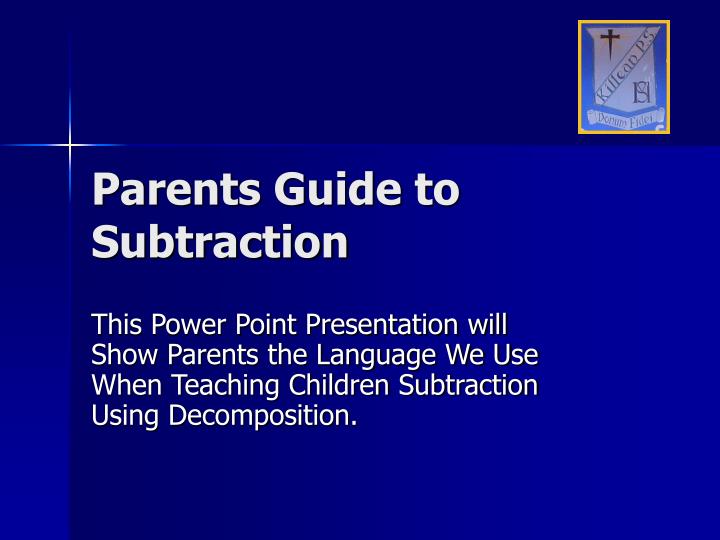 parents guide to subtraction