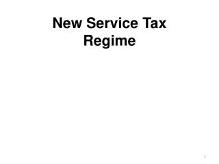 New Service Tax Regime