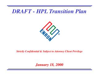 DRAFT - HPL Transition Plan