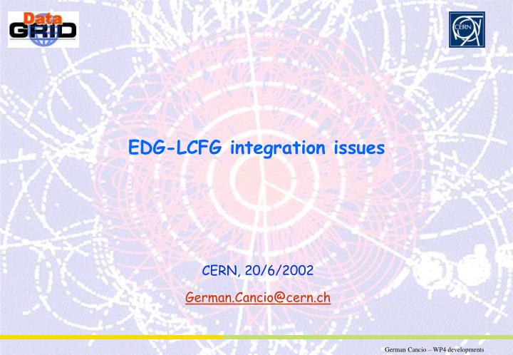 edg lcfg integration issues