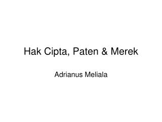hak cipta paten merek