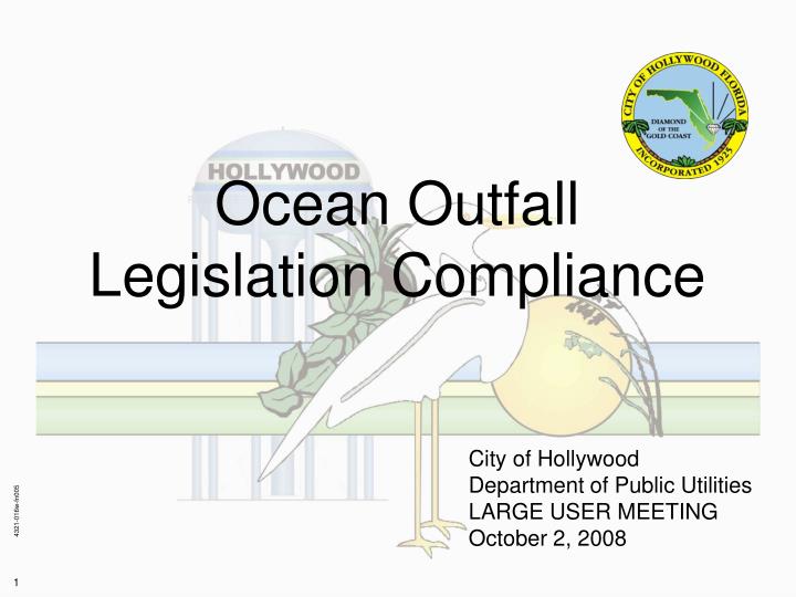 ocean outfall legislation compliance