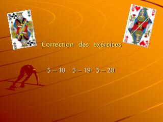 correction des exercices