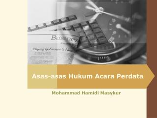 asas asas hukum acara perdata