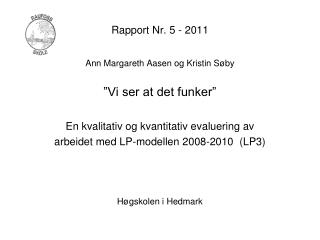 rapport nr 5 2011