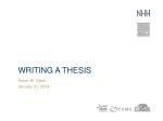 Writing a Thesis - slide 1