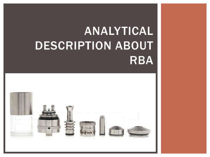 analytical description about rba