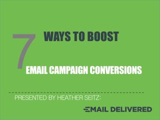 7 Ways to Boost Email Campaign Conversion