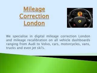 Mileage Correction London