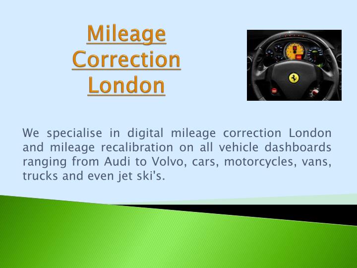 mileage correction london
