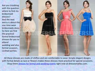 Practical bridesmaid dresses from dressesmallau.com