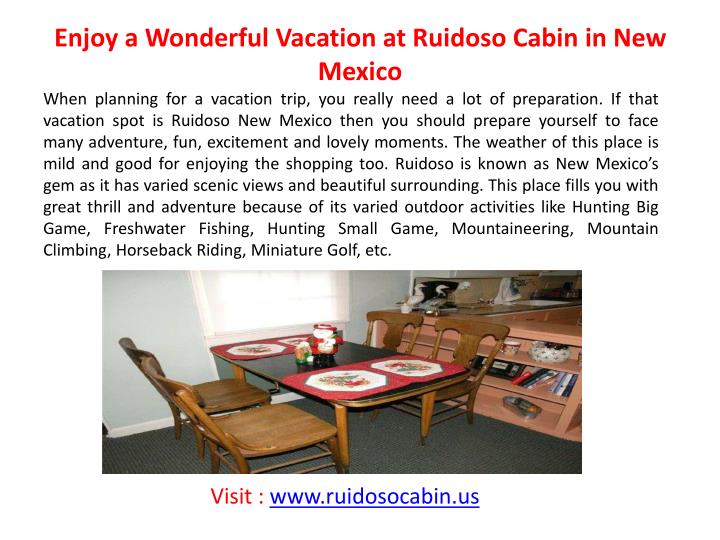 enjoy a wonderful vacation at ruidoso cabin in new mexico