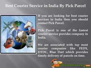Best Courier Service in India By Pick Parcel
