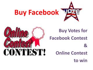 Buy Facebook Contest Votes