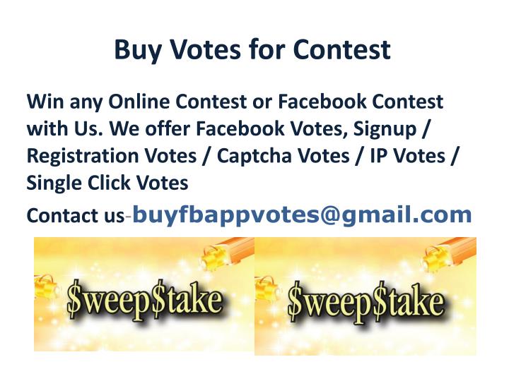 buy votes for contest