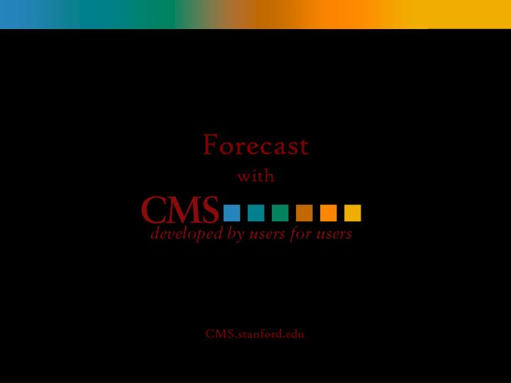 forecast with