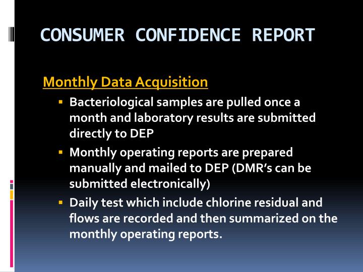 consumer confidence report