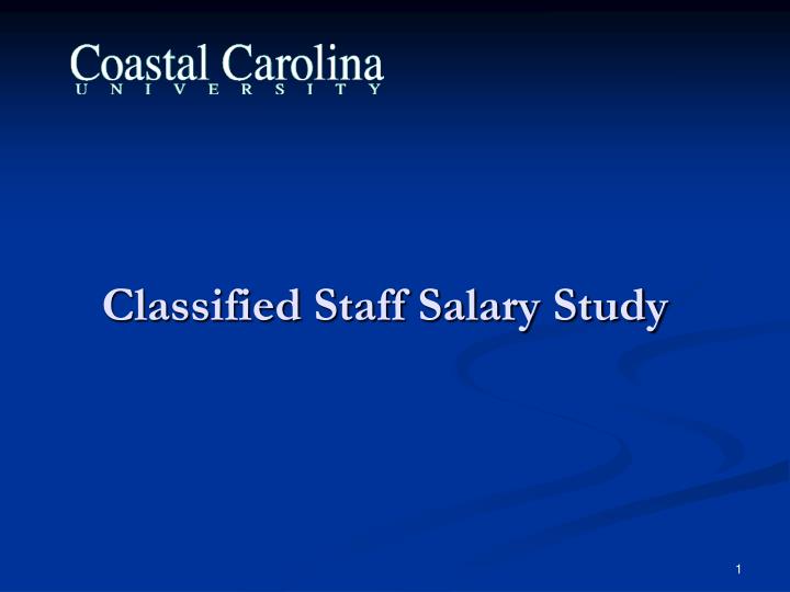 classified staff salary study
