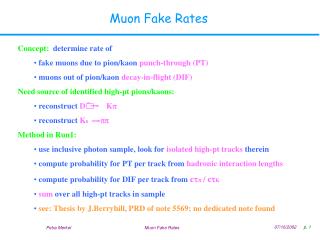 Muon Fake Rates