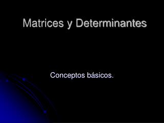 matrices y determinantes