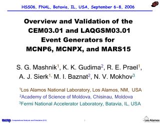 HSS06, FNAL, Batavia, IL, USA, September 6-8, 2006