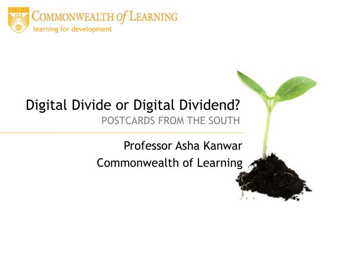 professor asha kanwar commonwealth of learning