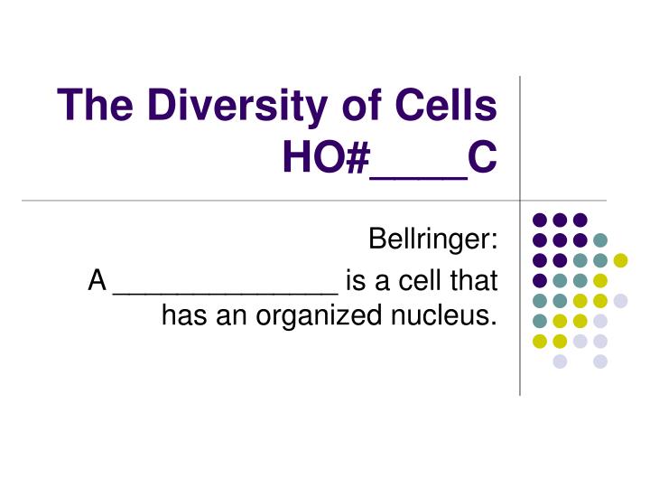the diversity of cells ho c
