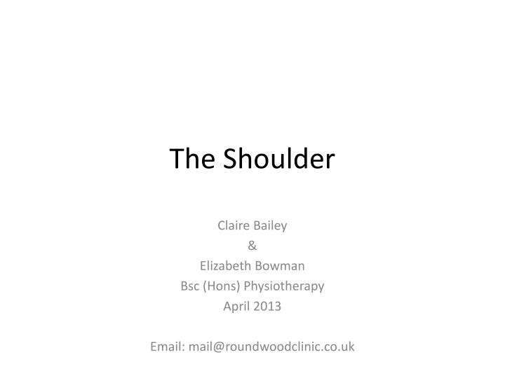the shoulder