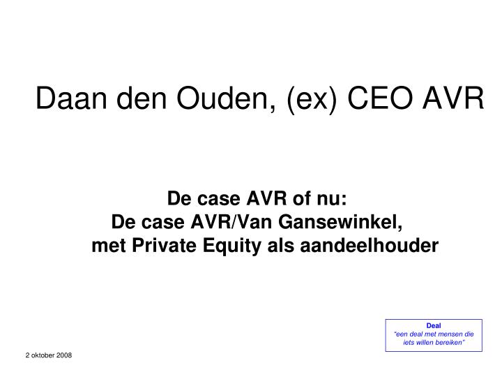 daan den ouden ex ceo avr