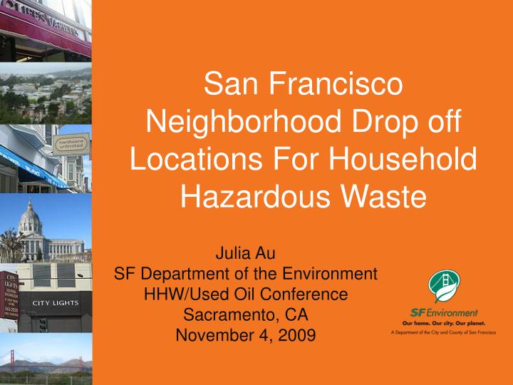 san francisco neighborhood drop off locations for household hazardous waste