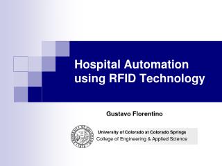 Hospital Automation using RFID Technology