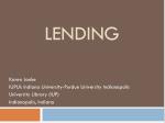 Lending - slide 1