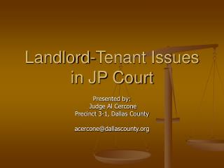 Landlord-Tenant Issues in JP Court