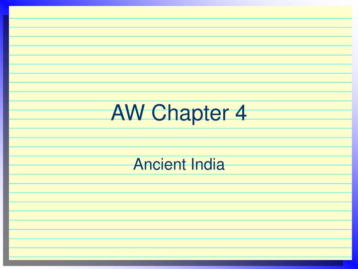 aw chapter 4