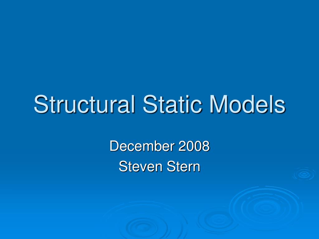 PPT - Structural Static Models PowerPoint Presentation, free download ...