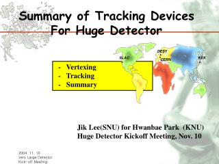 - Vertexing - Tracking - Summary