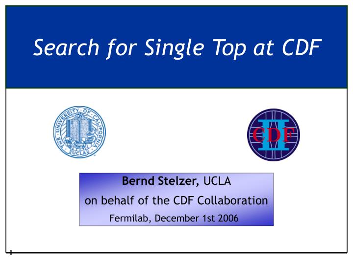 search for single top at cdf