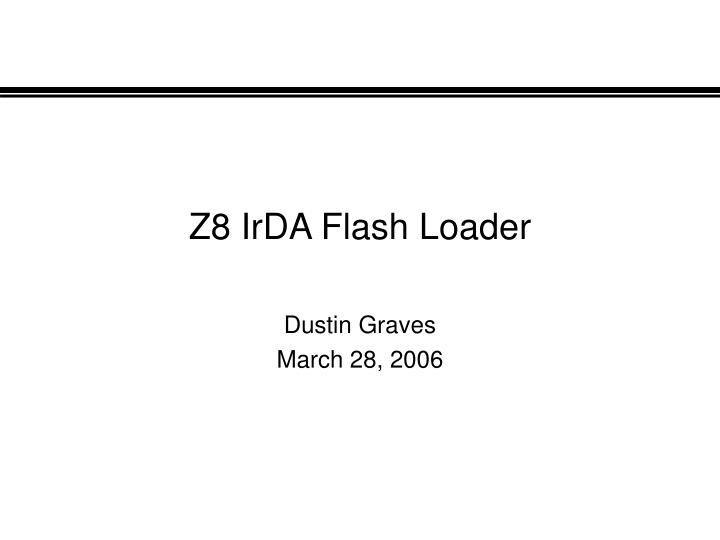 z8 irda flash loader