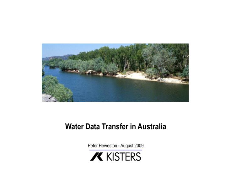 water data transfer in australia