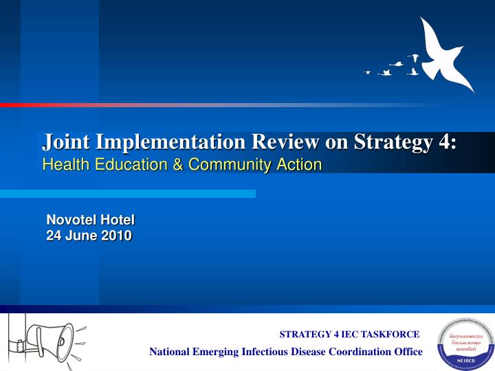 joint implementation review on strategy 4 health education community action