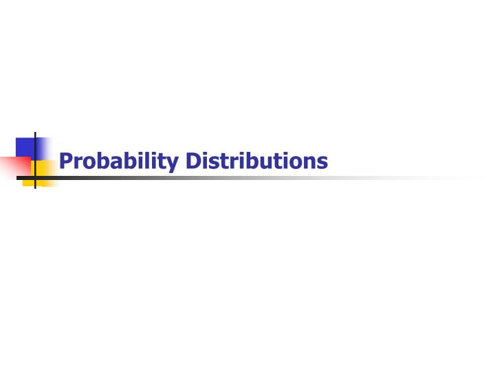 probability distributions