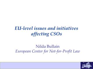 EU-level issues and initiatives affecting CSOs