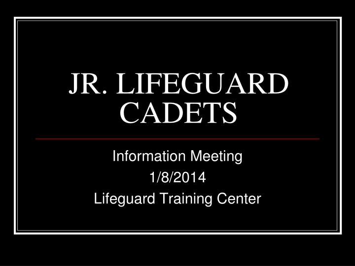 jr lifeguard cadets