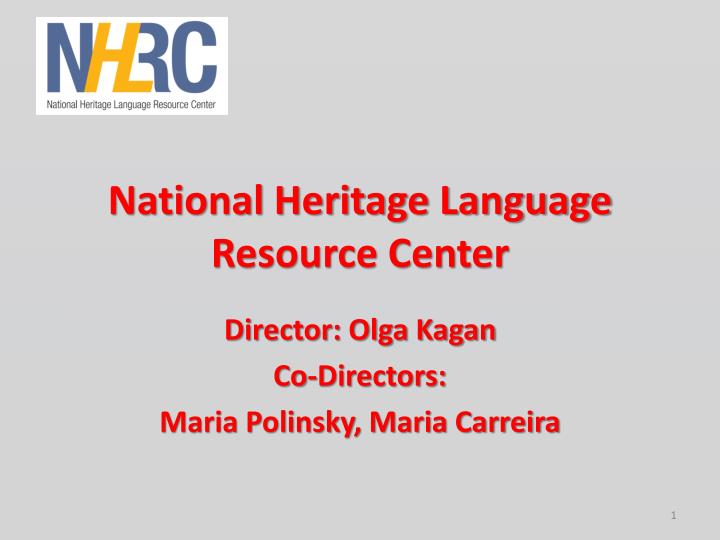 national heritage language resource center