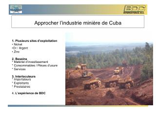 approcher l industrie mini re de cuba