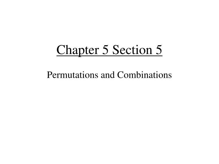 chapter 5 section 5